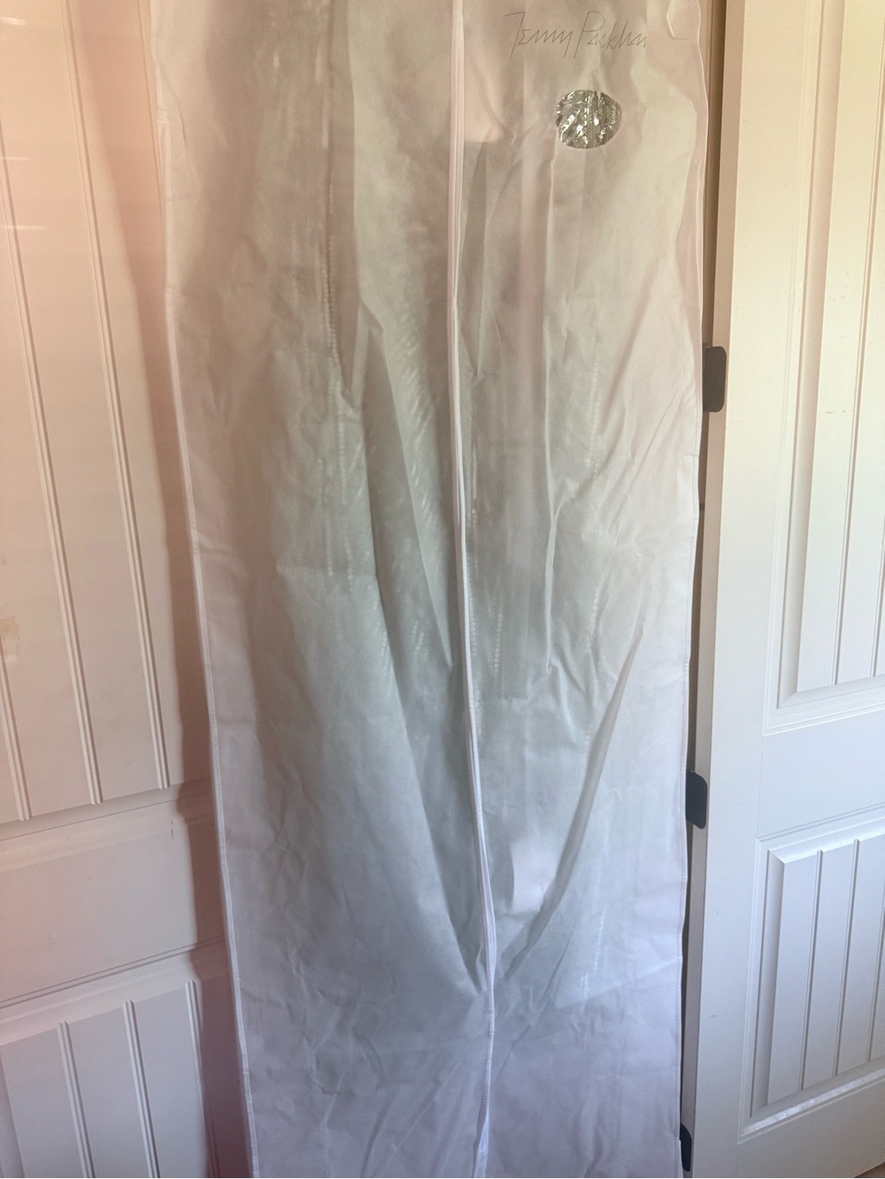 Jenny Packham Mint Green Sequin Draped Evening Gown - Picture 11 of 13
